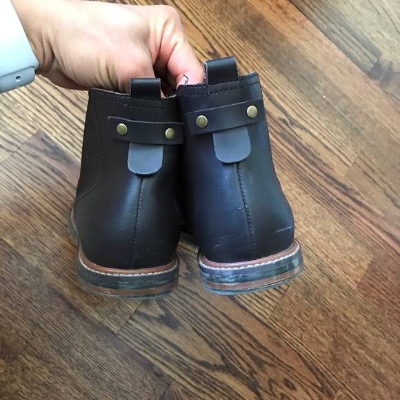 Tucker & Tate leather ankle boots zip brown 5M - Picture 4 of 8